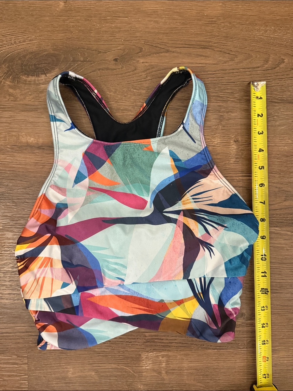 Colorful Abstract Racerback Sports Bra Size Small See photos for measure padded